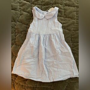 H&M Light Blue and White Striped Kids Dress